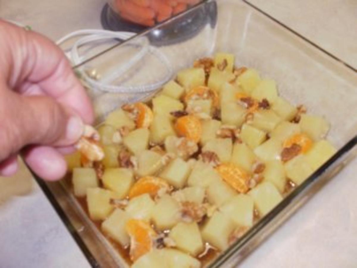 Kuchen - Karotten-Ananas mit Manderinen umgedrehter Kuchen - Rezept - Bild Nr. 5