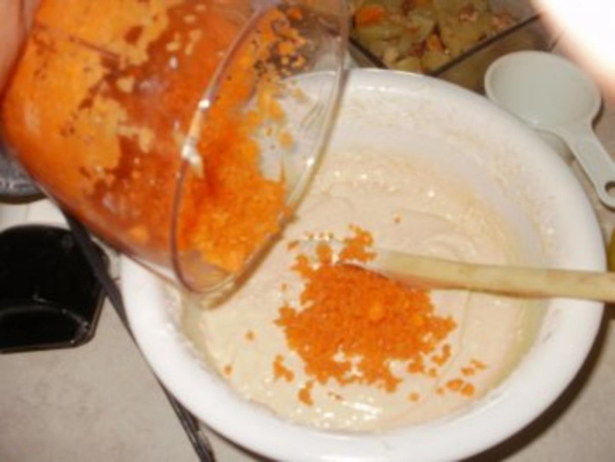 Kuchen - Karotten-Ananas mit Manderinen umgedrehter Kuchen - Rezept - Bild Nr. 4