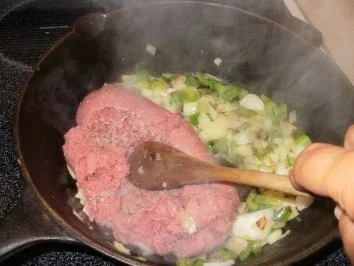 Bohnen: Chili Pfanne mit Kartoffelbrei und Kaese - Echt Amerikanisch - Rezept - Bild Nr. 3