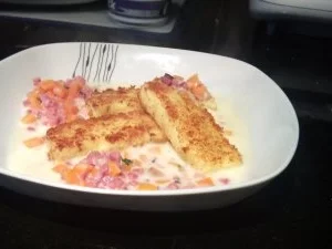 Badische Grießschnitten mit Specksoß' - Rezept - Bild Nr. 5