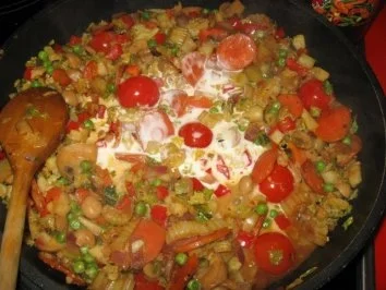 Asia - China - Hähnchen - Gemüsepfanne - Rezept - Bild Nr. 13