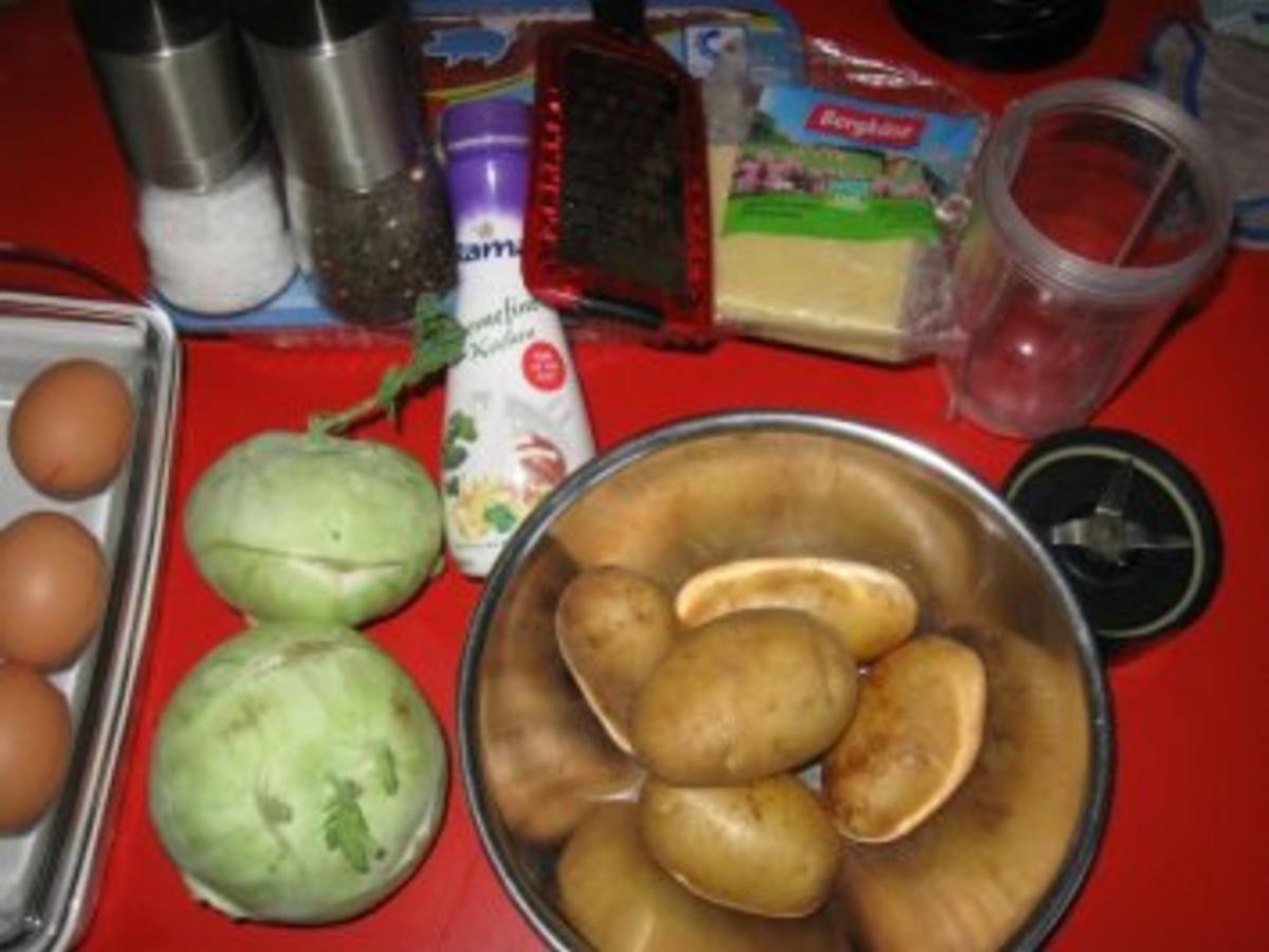 Schneller Kohlrabi Kartoffelgratin - einfach - 115 kcal/100g