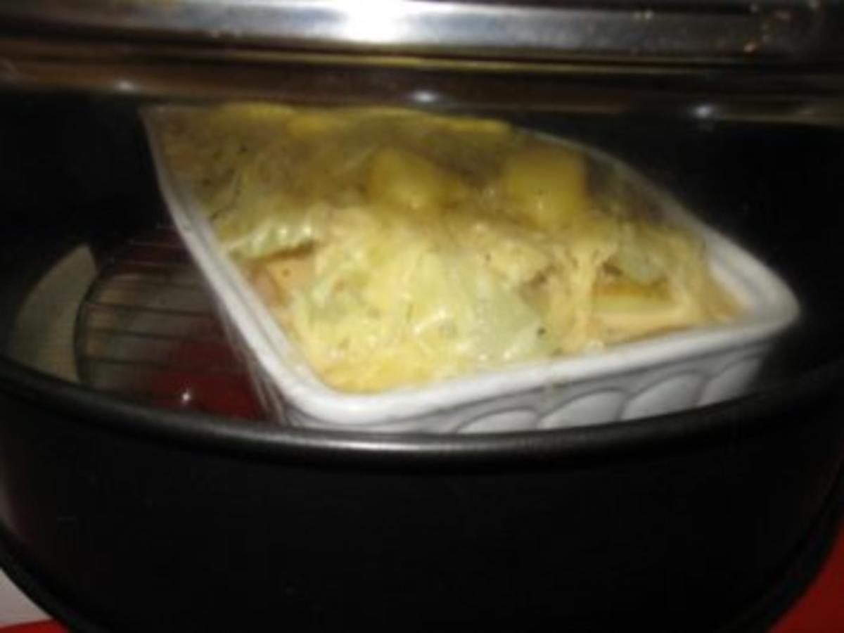 Schneller Kohlrabi Kartoffelgratin - einfach - 115 kcal/100g