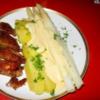 Stangenspargel, panierte Hähncheninnenfilets - Rezept