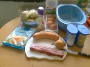 Knödelauflauf ! Knödel von gekochten Kartoffeln,waren über !   Mit Bilder.......... - Rezept