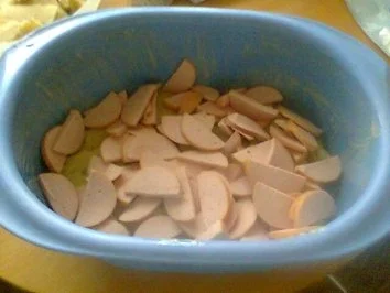 Rezept: Knödelauflauf ! Knödel von gekochten Kartoffeln,waren über ! Mit Bilder.......... Bild Nr. 4 Knödelauflauf ! Knödel von gekochten Kartoffeln,waren über ! Mit Bilder.......... - Rezept - Bild Nr. 4