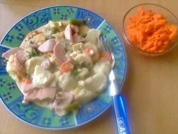 Rezept: Knödelauflauf ! Knödel von gekochten Kartoffeln,waren über ! Mit Bilder.......... Bild Nr. 13 Knödelauflauf ! Knödel von gekochten Kartoffeln,waren über ! Mit Bilder.......... - Rezept - Bild Nr. 13