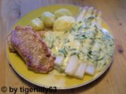 Spargel mit Bärlauch-Hollandaise - Rezept