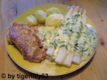 Spargel mit Bärlauch-Hollandaise - Rezept