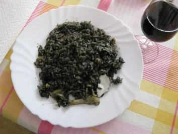 Toni's Arroz Negro  -  Toni's Paella Negra - Rezept