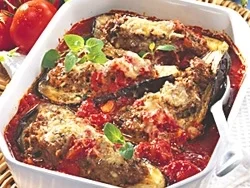 Rezept: Aubergine mit Hack Aubergine mit Hack - Rezept