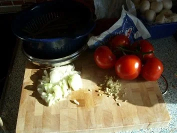 Auflauf mit grünen Bohnen, Hackfleisch und Gorgonzolasauce - Rezept