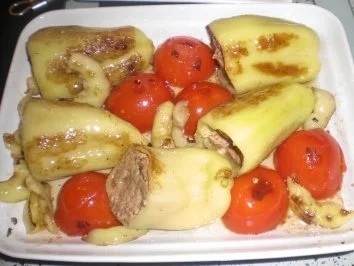 Spitzpaprika mit Fleischfüllung aus dem Ofen - Rezept - Bild Nr. 5