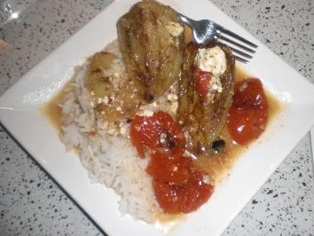 Spitzpaprika mit Fleischfüllung aus dem Ofen - Rezept