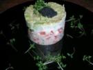 Krebs Tatar mit Avocadohaube - eine leckere Vorspeise - - Rezept