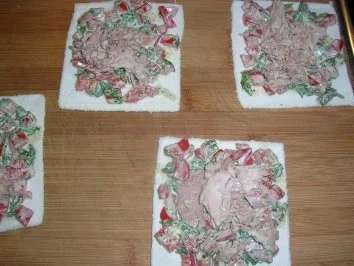 Thunfisch-Tramezzini-Rollen  - eine sehr sehr leckere Vorspeise - - Rezept - Bild Nr. 2