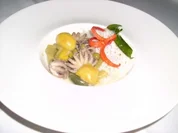 Grünes Thaicurry mit Tintenfisch und Auberginen - Rezept