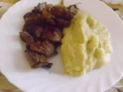 Kaninchenleber gebraten ~ Kartoffelmus - Rezept