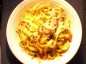 Nudeln mit Bücklingsfilet und Gemüse - Rezept