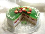 Erdbeer-Waldmeister-Torte - Rezept