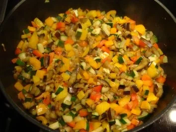 Gemüsepfanne mit Kürbissoße und Champignons - Rezept - Bild Nr. 6