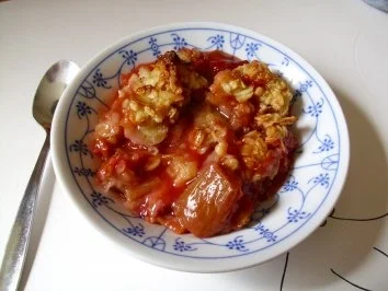 Dessert...Erdbeer-Rhabarber-Crisp - Rezept - Bild Nr. 7