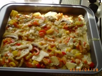 Mittagessen: Filetpfännchen überbacken mit Tagliatelle - Rezept - Bild Nr. 7