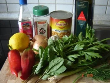 Kichererbsen-Kräuter Meze (süß-sauer-scharf) - Rezept - Bild Nr. 2