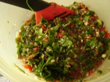 Kichererbsen-Kräuter Meze (süß-sauer-scharf) - Rezept