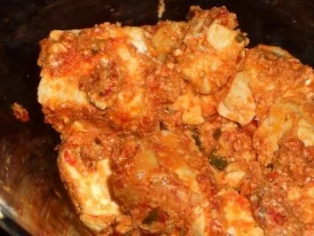 Vorspeise : Eingelegte Schafskäsewürfel - Rezept