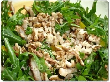 Salat - Rucolasalat mit Paprika und Walnüssen - Rezept - Bild Nr. 7