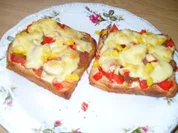 Toast mit Gemüse und Käse - Rezept