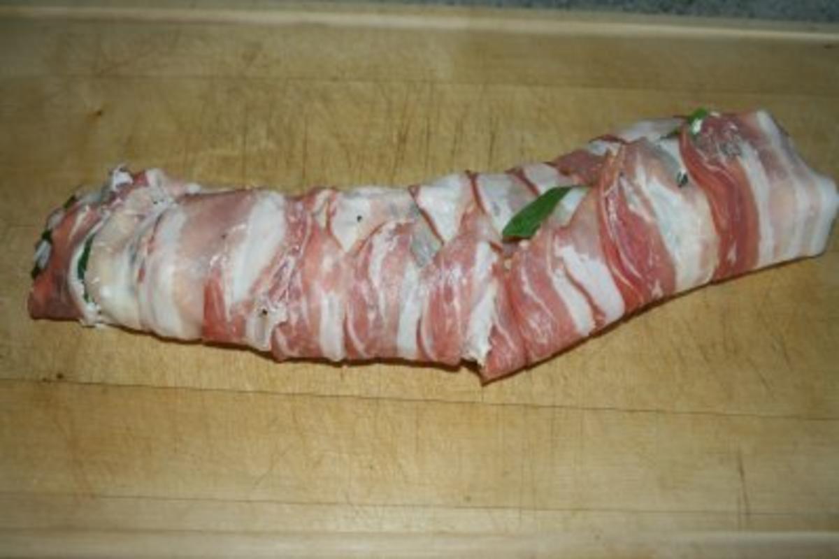 Schweinefilet im Bärlauch-Speck-Mantel - Rezept - Bild Nr. 4