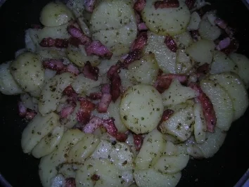 Bratkartoffeln mit Speck und Majoran - Rezept