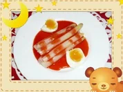 Spargel mit roter Soße - Rezept