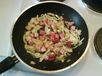 Eier: Gebratener Grünkern mit Ei und Speck - Rezept - Bild Nr. 3