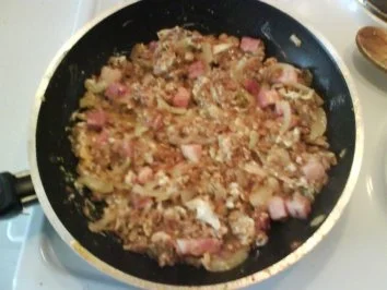 Eier: Gebratener Grünkern mit Ei und Speck - Rezept - Bild Nr. 6