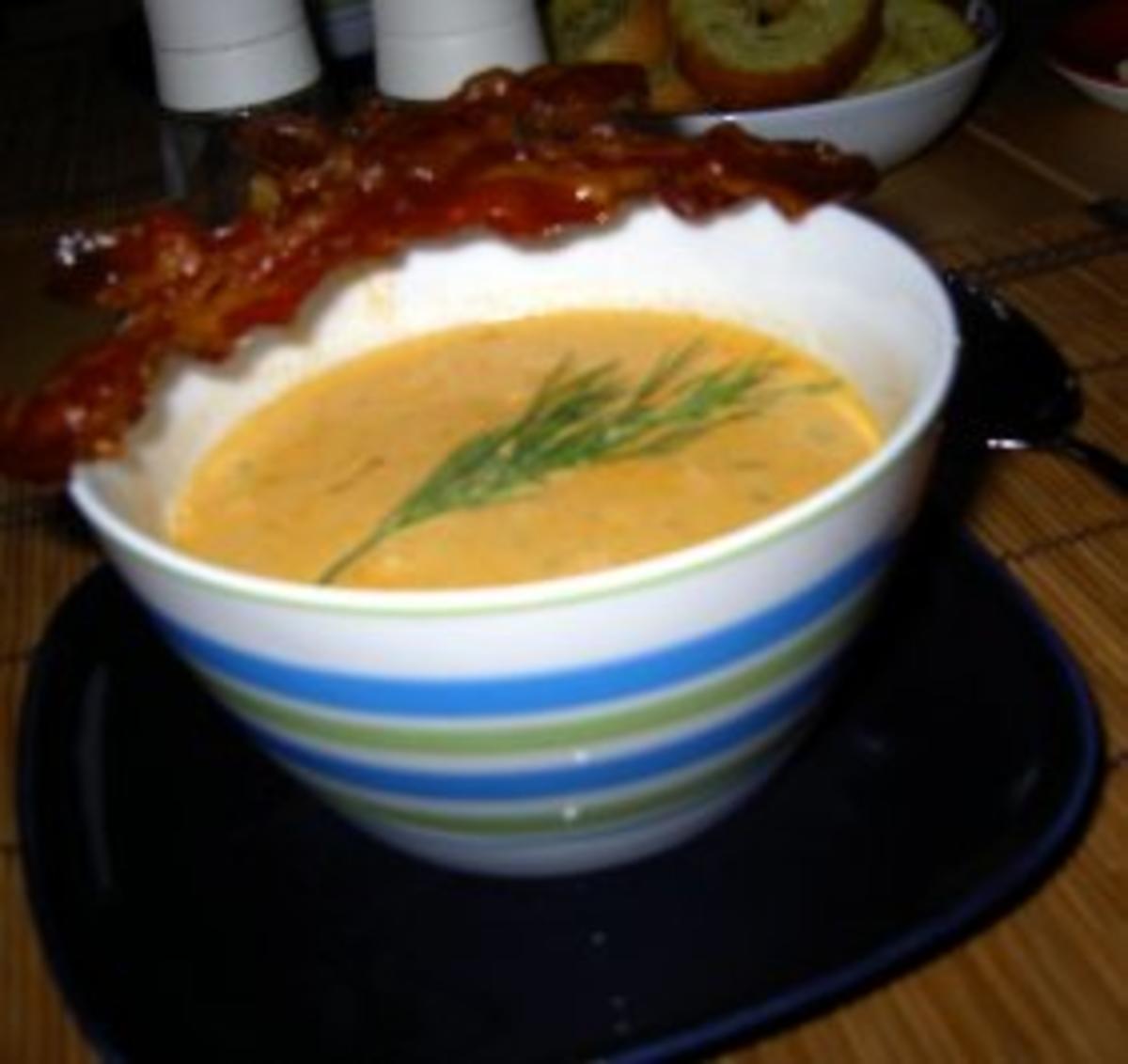 Gurkensuppe mit Bacon-Chips - Rezept mit Bild - kochbar.de