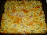 Rhabarberkuchen mit Quarkguss - Rezept