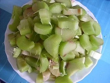 Rezept: Rhabarberkuchen mit Quarkguss Bild Nr. 3 Rhabarberkuchen mit Quarkguss - Rezept - Bild Nr. 3