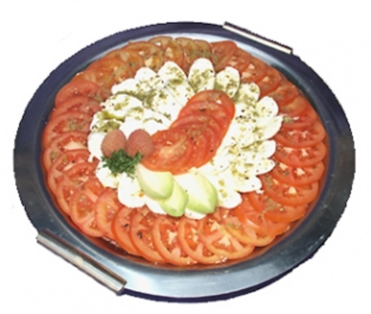 Mozzarella auf Tomaten Caprese - Rezept