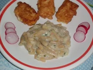 Gebackener Emmentaler mit Brechbohnen - Rezept