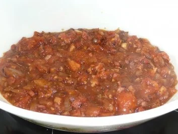 Rezept: Gemüse: Zucchini auf Tomatenbett mit Kräuterhaube Bild Nr. 3 Gemüse: Zucchini auf Tomatenbett mit Kräuterhaube - Rezept - Bild Nr. 3