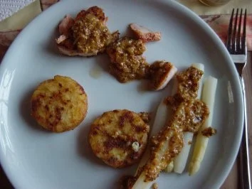 Rezept: Lachs mit Spargel in senfvinaigrette Lachs mit Spargel in senfvinaigrette - Rezept