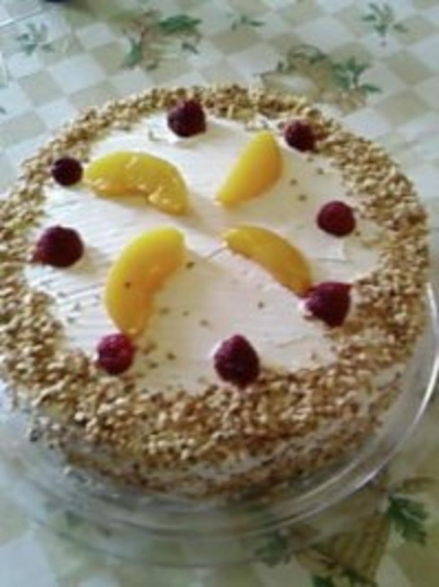 Torte : Pfirsich - Melba - Torte - Rezept