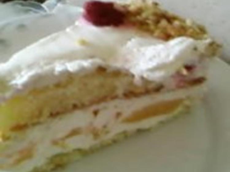 Torte : Pfirsich - Melba - Torte - Rezept - kochbar.de