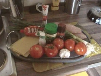 Puten-Tomaten-Geschnetzeltes in Lasagneblättern - Rezept - Bild Nr. 2