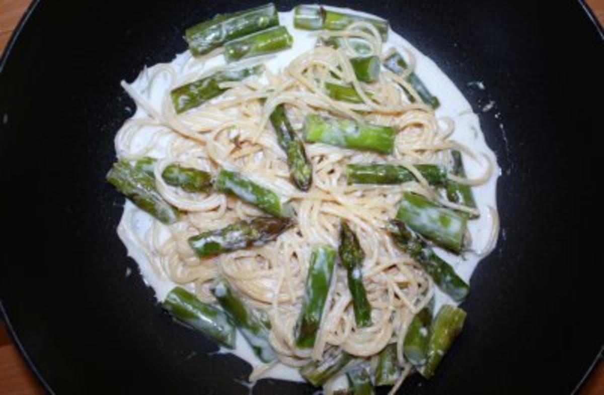 Spaghetti mit grünem Spargel - Rezept