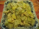 Eintopf aus Putengeschnetzeltem, Kohlrabi und Porree - Rezept