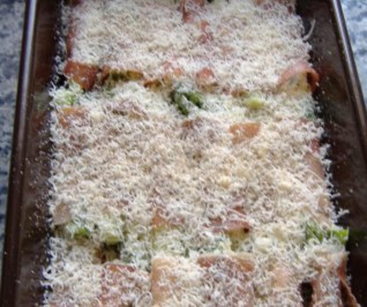 Gratin von grünem Spargel und Serranoschinken - Rezept - Bild Nr. 2